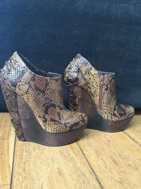 Bottines Cuir San Marina Compensees 39 Neuves
