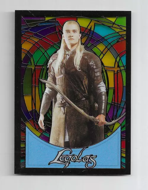 Lord of the Rings Evolution 2006 Stained Glass Card S7 Legolas Orlando Bloom