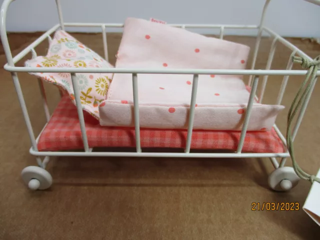 Maileg Bett Metall Metal Baby Cot Micro Bunny Rabbit Mouse 11-8812-00 Neu OVP 3