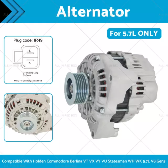 Alternator For Holden Commodore V8 5.7L VT VX VY VU GEN 3 III ENGINE LS1 WH WK