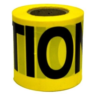 Nastro di avvertenza, resistente alle intemperie, giallo, 3 pollici. x 300 piedi -16100