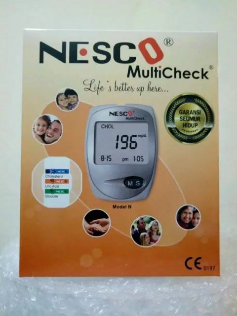 NESCO Multicheck GCU 3 in 1 Monitoring Glucose, Cholesterol and Uric Acid