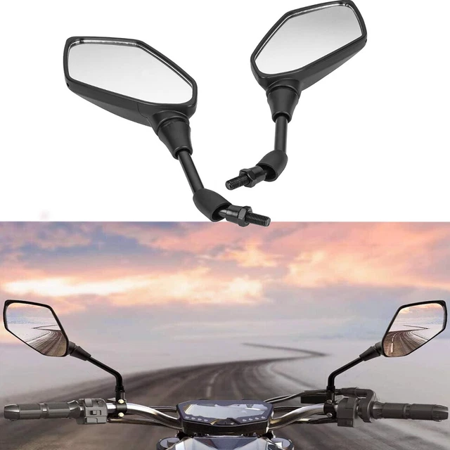 7/8" Motorcycle Rearview Side Mirrors Handle Bars For ATV Kawasaki Suzuki Honda