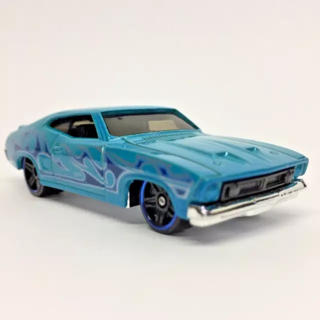 NEW Hot Wheels 73 Ford Falcon XB Aqua Blue from 2021 Flames 5 Pack Genuine