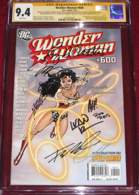 CGC SS Wonder Woman issue 600 signed by LYNDA CARTER + George Perez + 8 MORE!!!