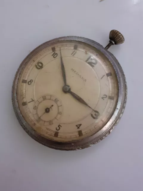 Vecchio Orologio Da Tasca MEDANA non Funzionante Vintage