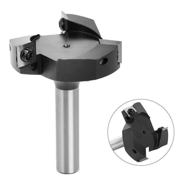 Bit de routeur à insertion en carbure pour surface spoilboard 3 lames corps en