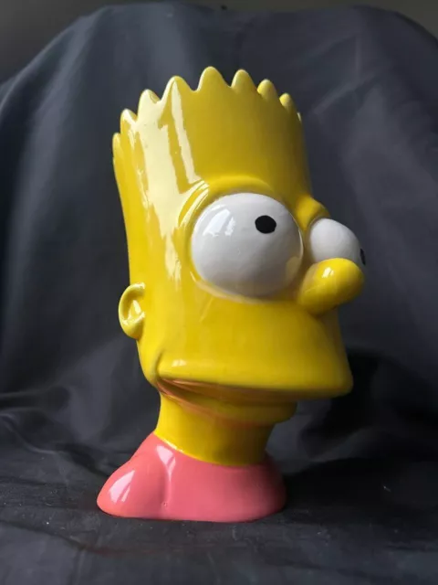 Rare The Simpsons Bart Simpson Ceramic Money Box 2000 Matt Groening Good Cond 3