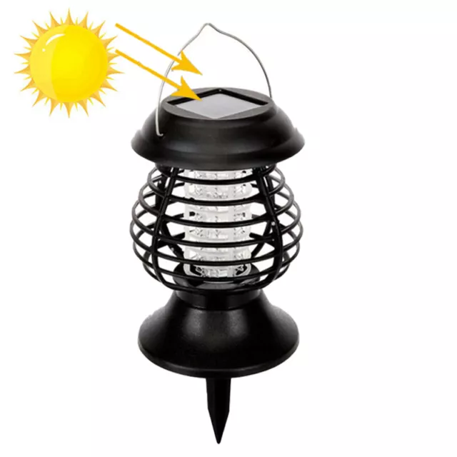 1x/2x/3x Solar Powered Mosquito Killer Lamp Fly Trap Zapper Catcher Bug Insect