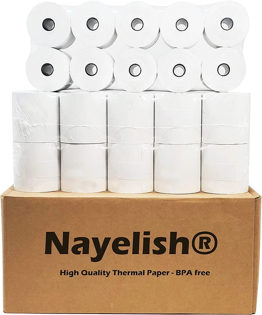 (50) 2 1/4" X 165' Thermal Paper for Sharp XEA507 XEA407 XEA207 ERA247 347 Sharp