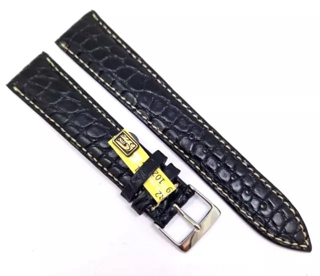 FLUCO BLACK GENUINE Stingray Watch Strap Polished 18 20 22 or 24mm J8 34.95 PicClick UK