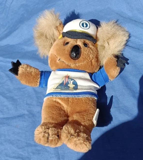 Old! Vintage! 1987 Americas Cup Koala Soft Toy Souvenir Perth Western Australia