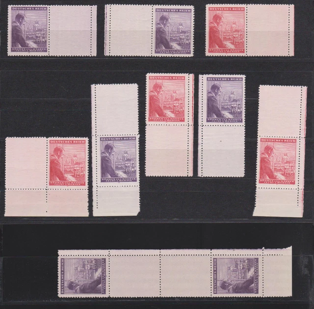 Böhmen & Mähren  Lot  postfr.   Marken m. Leerfeld  siehe scan