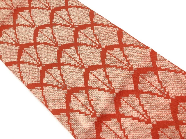 6212761: Japanese Kimono / Vintage Nagoya Obi / Shibori / Abstract Pattern