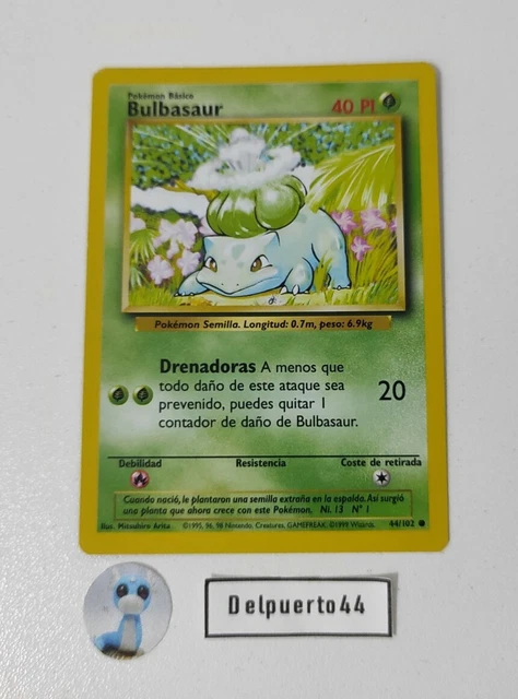 CARTA / POKEMON card Bulbasaur 44/102 Base Set - Spanish EUR 60,00 -  PicClick ES