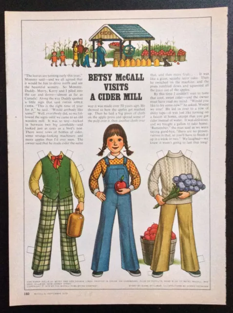 BETSY MCCALL MAG. Paper Doll, Betsy McCall Visits a Cider Mill, Sept ...