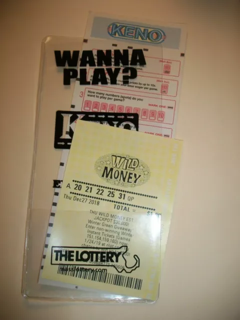 FLORIDA LOTTERY TICKET HOLDER PLASTIC SLEEVE PROTECTOR ENVELOPE NEW PLAY  LOTTO!