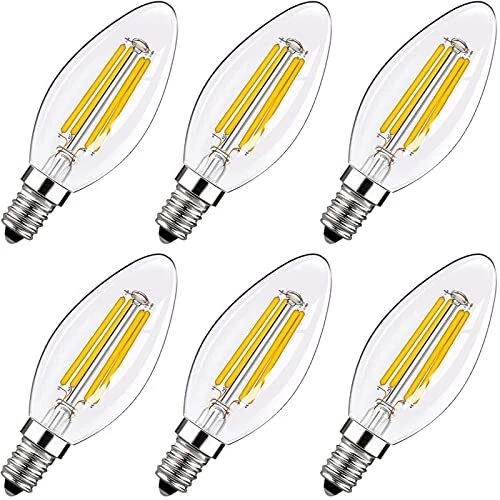 Posan E14 LED Glühbirne, dimmbare Kerzenlicht Glühbirnen, 4W 2700K warmweiß, 40W