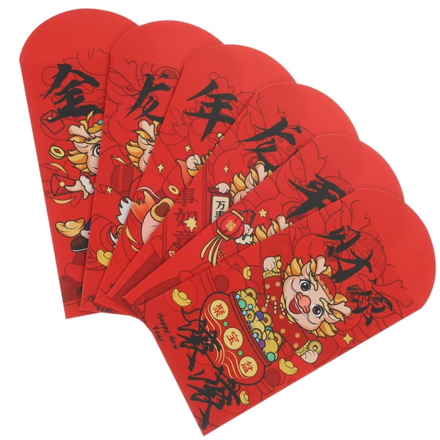 24 pz buste rosse fortunate carta portafortuna pacchetti cinesi