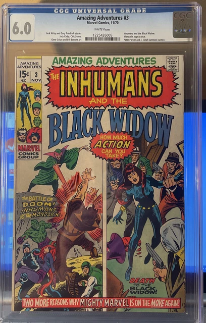 Amazing Adventures #1 CGC 6.0 Marvel Comics Inhumans & Black Widow WP NOV. 1970