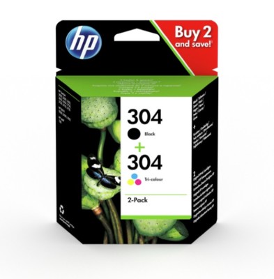 Original HP 304 Black & Colour Ink Cartridges For DeskJet 5032 Inkjet Printers