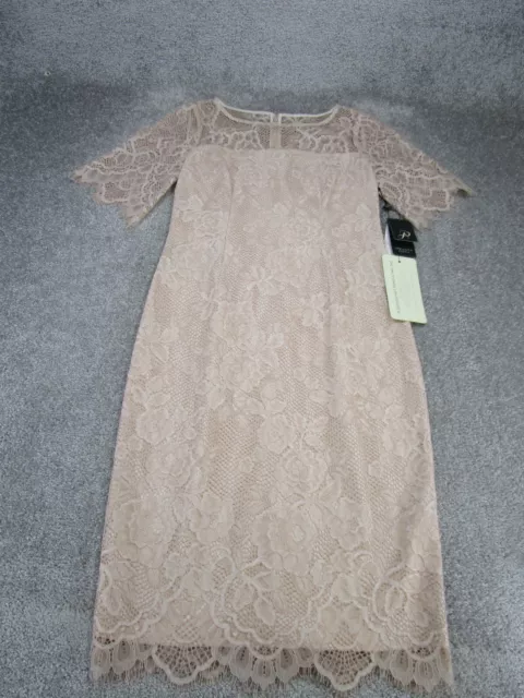 Adrianna Papell Dress Womens 6 Maria Lace Sheath Dress Embroidered Floral NEW