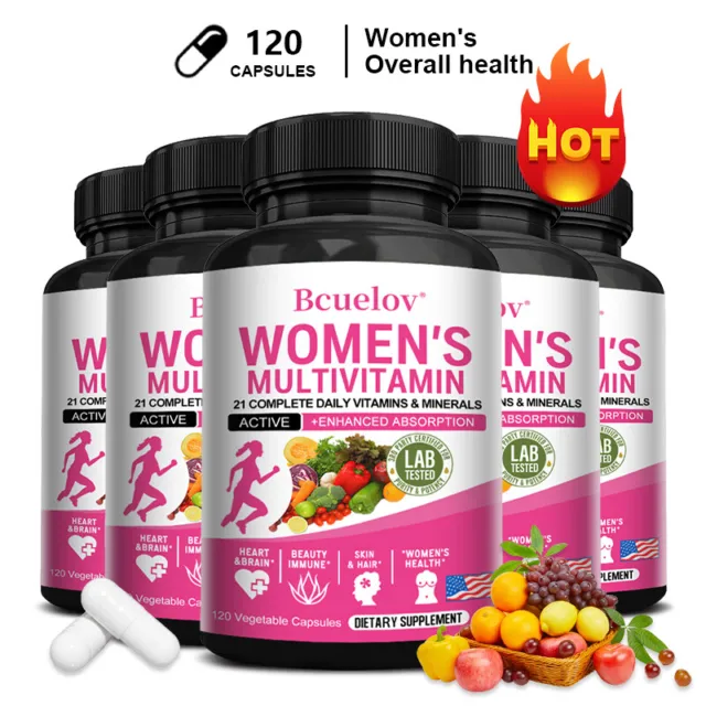 Multivitamin for Women 120 Capsules High Strength Vitamins Supplements