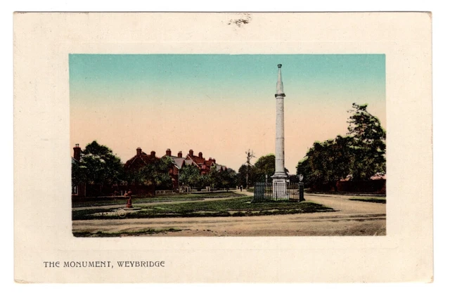 Surrey Carte Postale - Le Monument, Weybridge - P/U 1915 (A386)