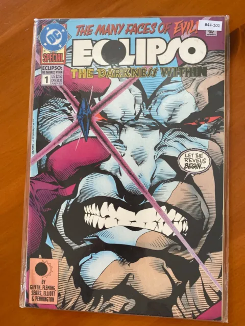 Eclipso: Darkness Within #1 1992 No Gem High Grade 9.4 DC Comic Book B44-101