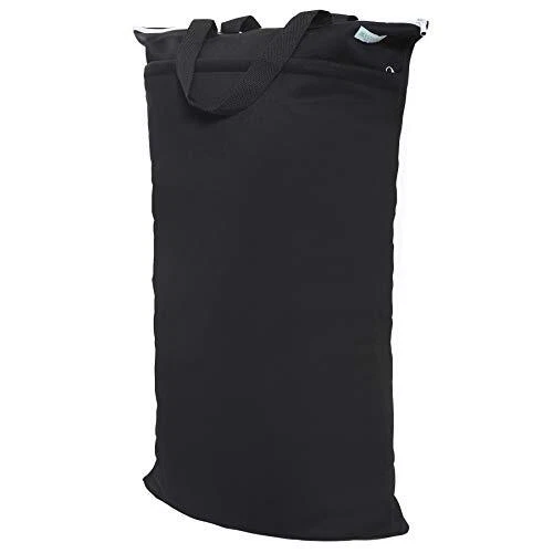 wegreeco Reusable Hanging Wet Dry Cloth Diaper Bag (Black)