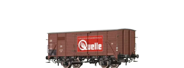 Brawa 50762 H0 Gedeckter Güterwagen G10 „Quelle” DB AC-Achsen #NEU in OVP#