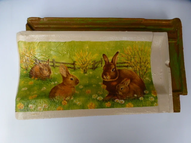 Dachziegel Serviettentechnik - Unikat Handarbeit - Ostern- Hase