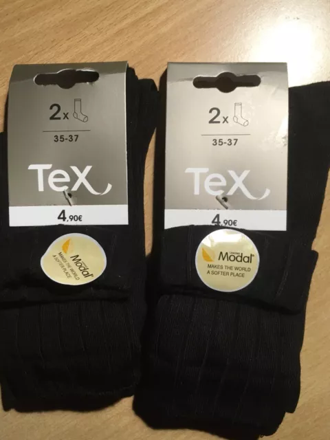 Lot de 4 paires de chaussettes 35/37 Modal  neuves