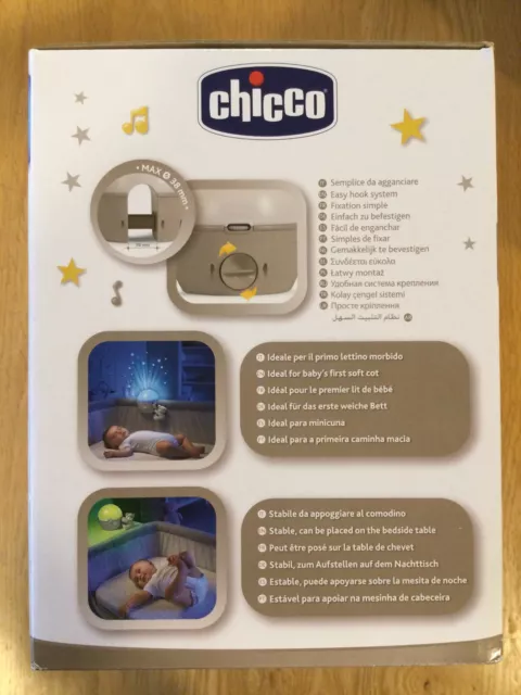 Chicco Next2Stars First Dreams Schlafhilfe Lichtbett Projektor neutraler Bär - NEU 3