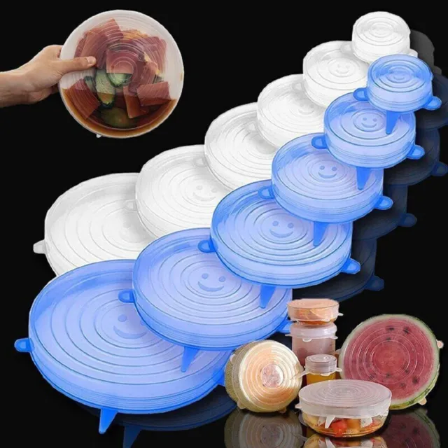 Stretch Reusable Silicone Food Saver Cover Seal Lids Bowl Wraps Lid Kitchen Tool