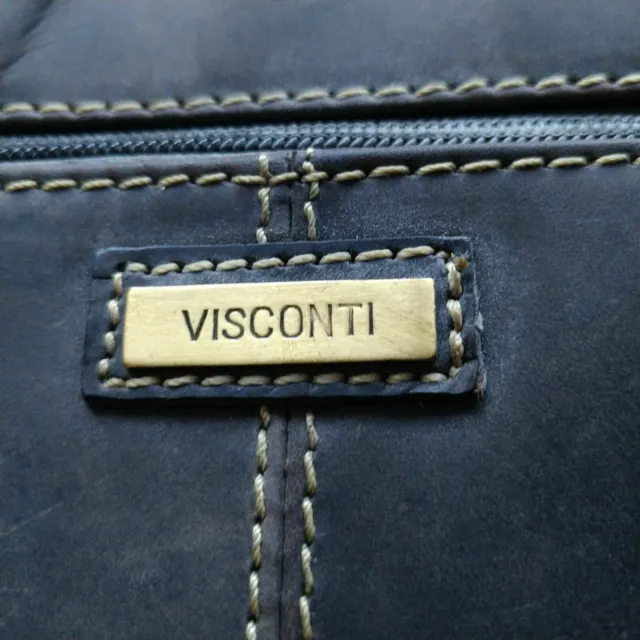 VISCONTI - Extra Large Laptop Bag - 17 Inch - Hunter Leather - Brown
