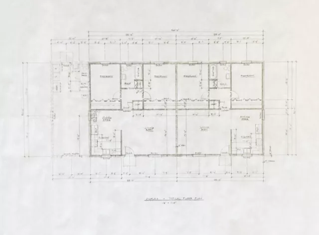 Plano de casa típico dúplex dibujado a mano 2 dormitorios 1 baño