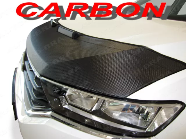 Carbon Optik BRA für Seat Leon 5F Bj 2012-2020 Steinschlagschutz Haubenbra Front