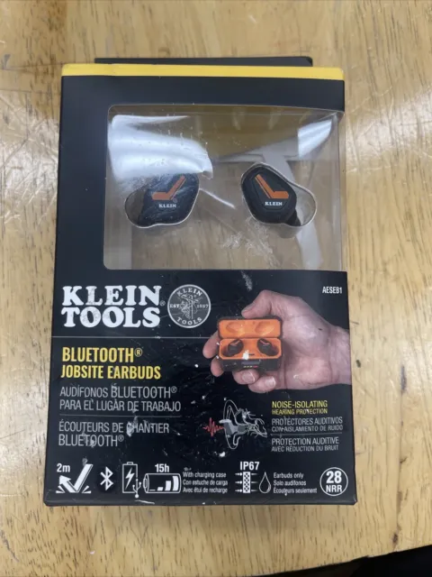 Klein Tools AESEB1 Bluetooth Jobsite Earbud (In Ear) Black BRAND NEW