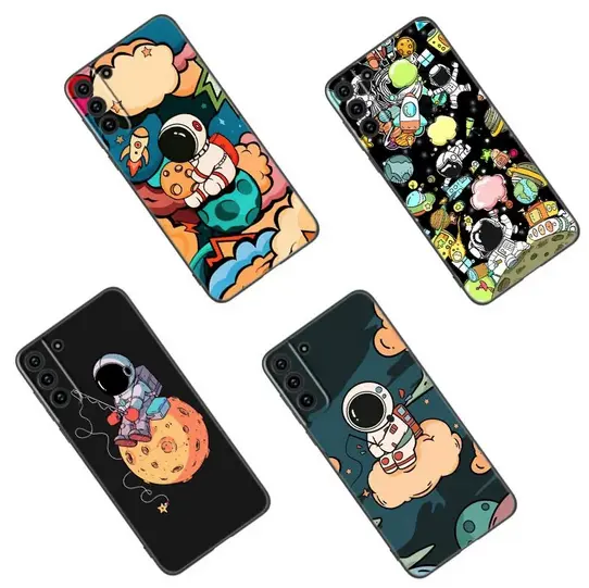 Cute Astronaut Space Planet Coque Cover Case For Samsung Galaxy S24 S23 S22 A