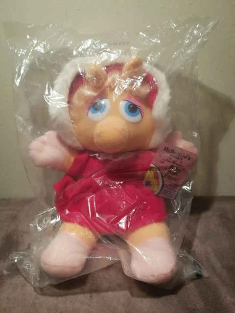 NIP Vintage 1987 Baby Miss Piggy Jim Henson Muppets 9” plush stuffed McDonald’s