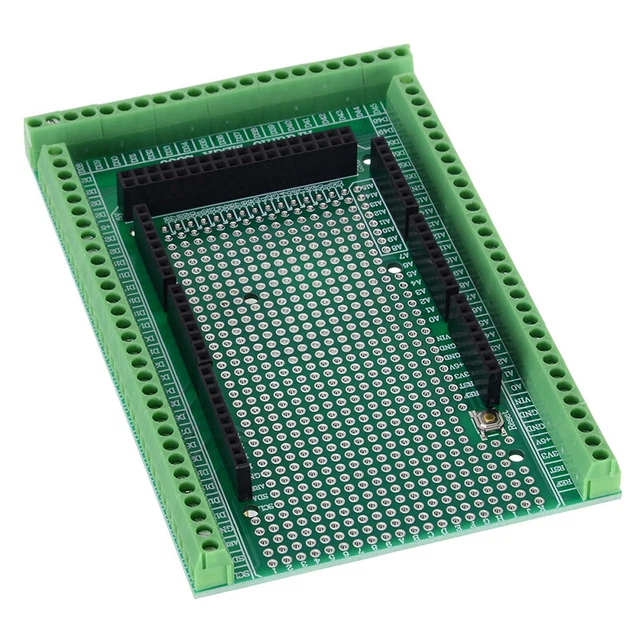 Double-side PCB Prototype Screw Terminal Block Shield Board Kit For MEGA-2#w#