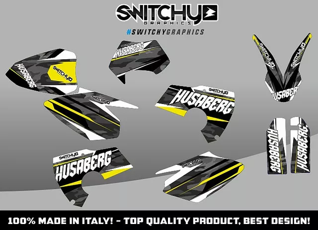 Kit Adesivi Grafiche Black Camo Husaberg Fs 570 2006 2007 2008  Decals Dekor