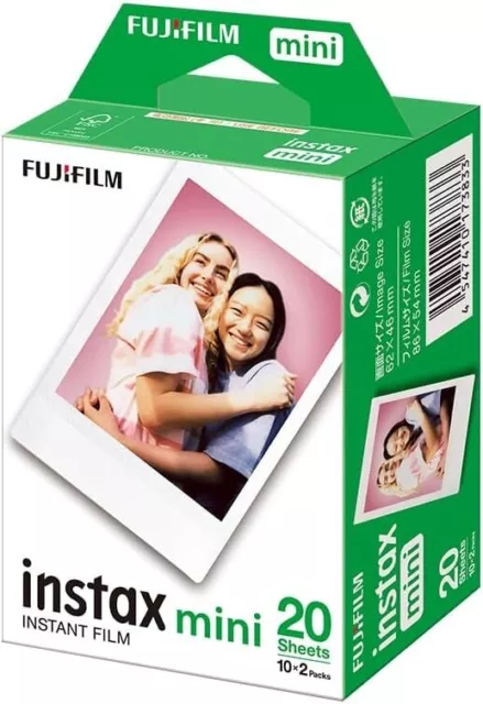 20 Shots Pack FUJIFILM Instax Mini Film Fujifilm Mini 11 9 8 7s, Mini 90 50 40