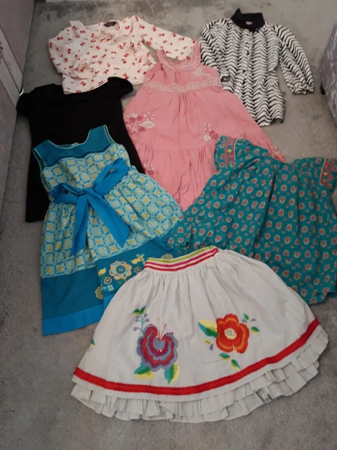 Girls 5-6yrs Summer Clothes Bundle Dresses Skirt Blouse M&S Next Exc condition