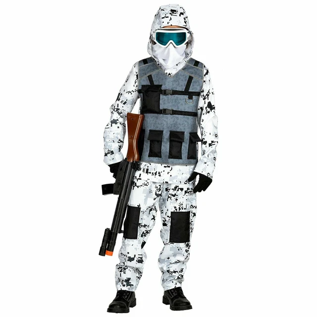 COSTUME DI CARNEVALE Arctic Special Forces MILITARE MIMETICA NEVE EUR 39,90  - PicClick IT