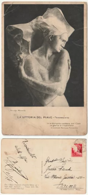 Arrigo Minerbi - La Vittoria Del Piave - Frammento - Viagg. 1935 -97745-