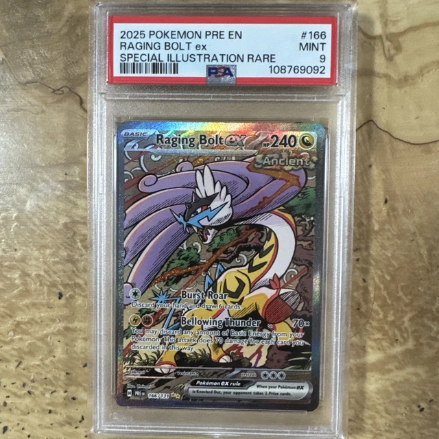 Max Rarity Raging Bolt 2025 POKEMON PRE En-Prismatic Evolutions Illustration Rare Raging Bolt ...