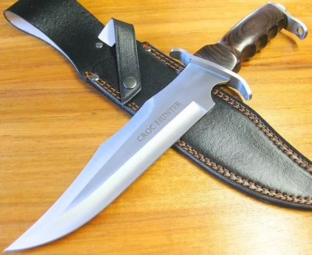 CROCODILE DUNDEE 2 Hunting Knife – LARGE RRP $145 - STAINLESS + SHEATH OUTDOOR