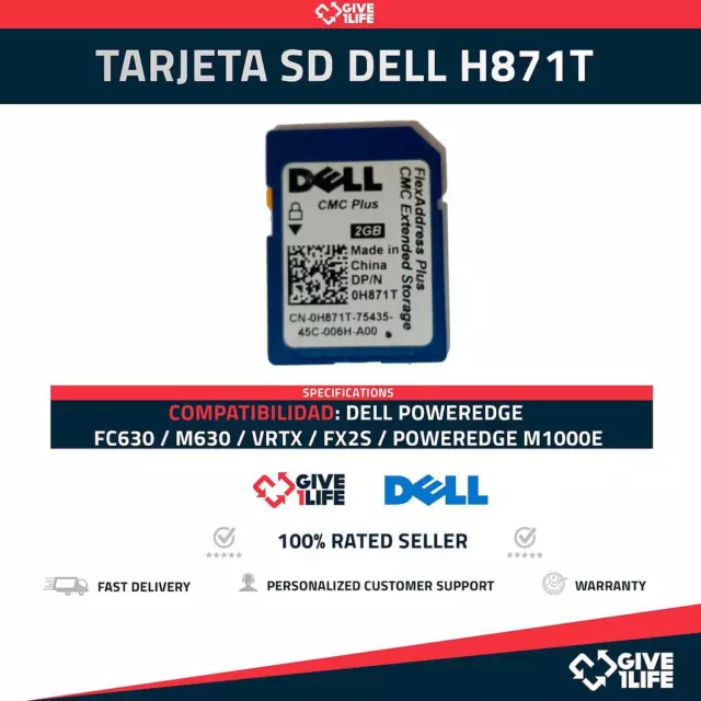 Dell 2Gb Cmc Extended Almacenamiento Plus Tarjeta Sd- H871T -Tarjeta De Memoria